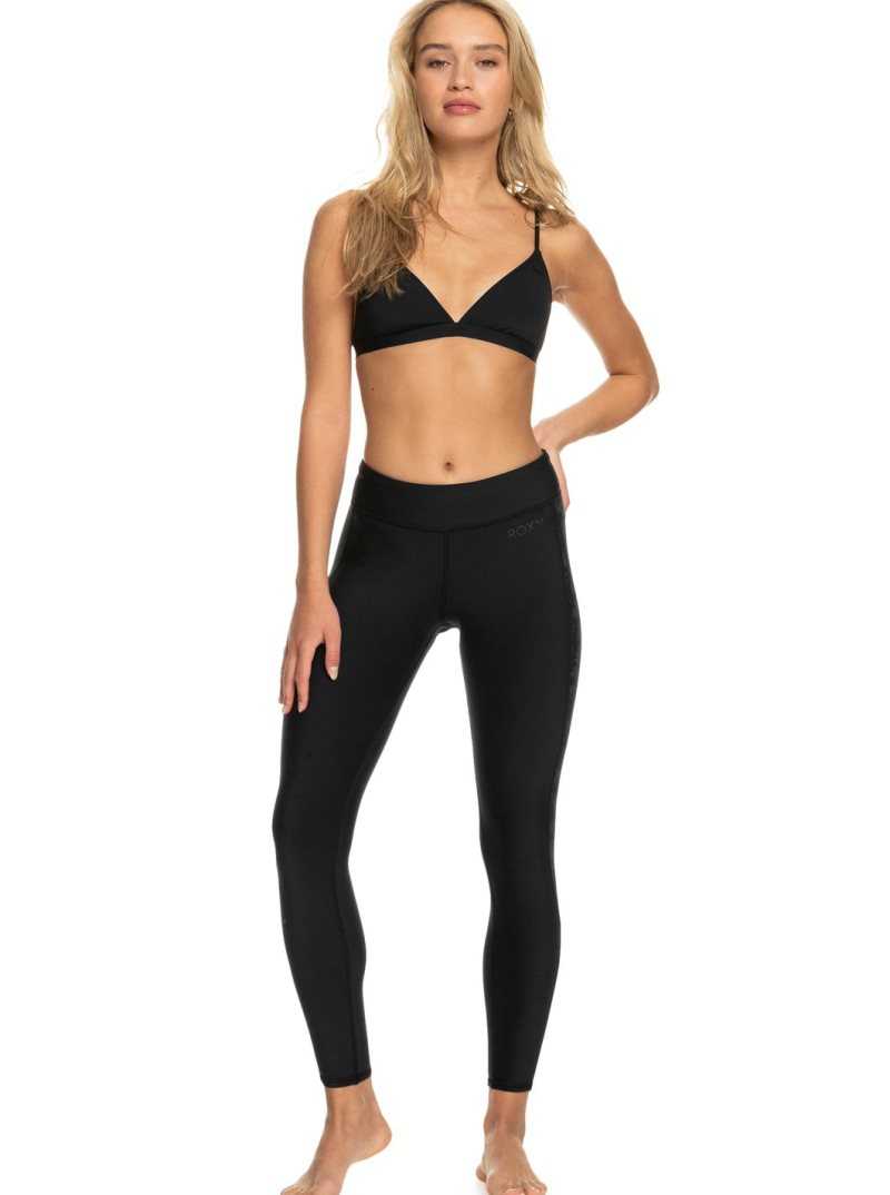 Roxy 1mm Swell Series Neoprene Surf Leggings Black | QYBVG-6472