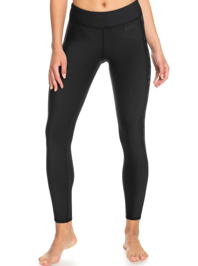 Roxy 1mm Swell Series Neoprene Surf Leggings Black | QYBVG-6472