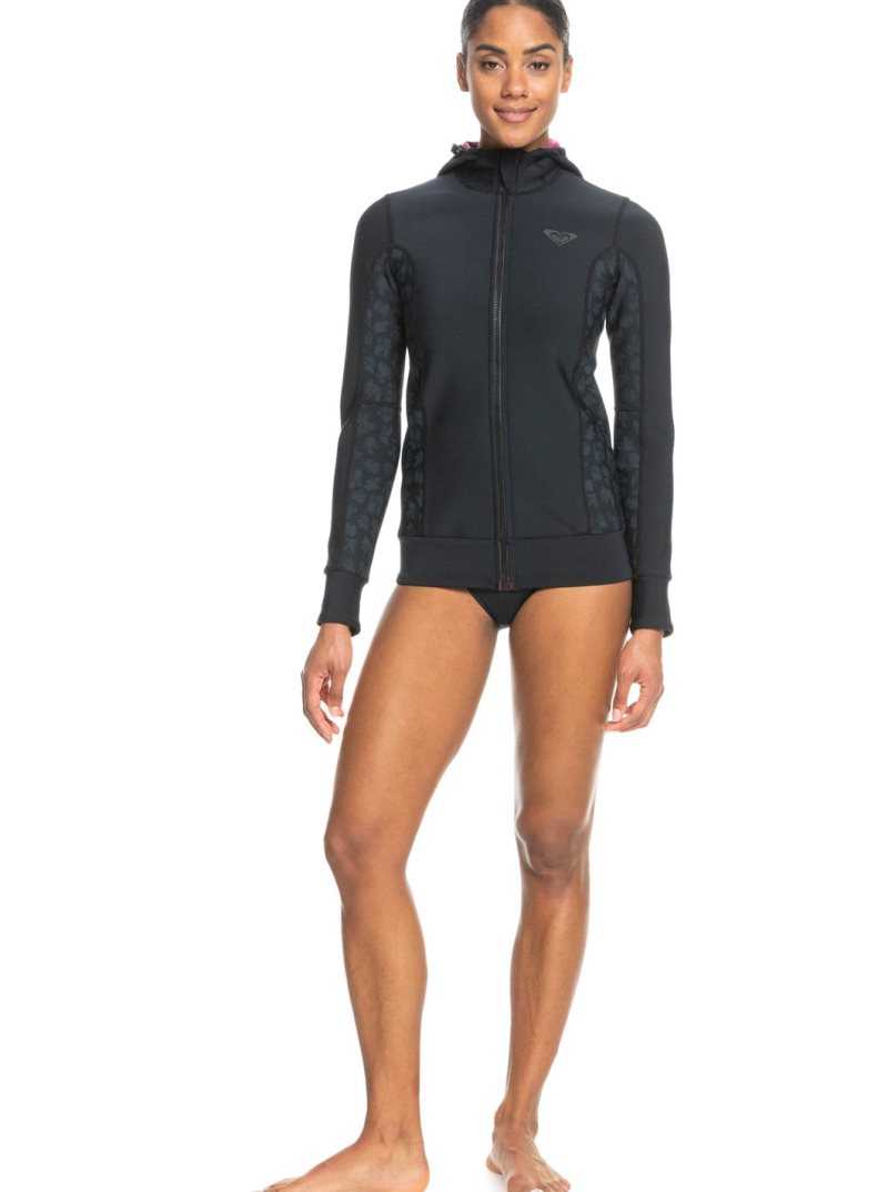 Roxy 1mm Swell Series Wetsuit Jacket Black | ZCWDU-7684