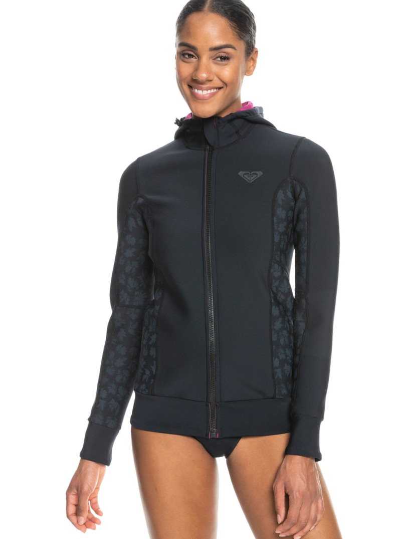 Roxy 1mm Swell Series Wetsuit Jacket Black | ZCWDU-7684