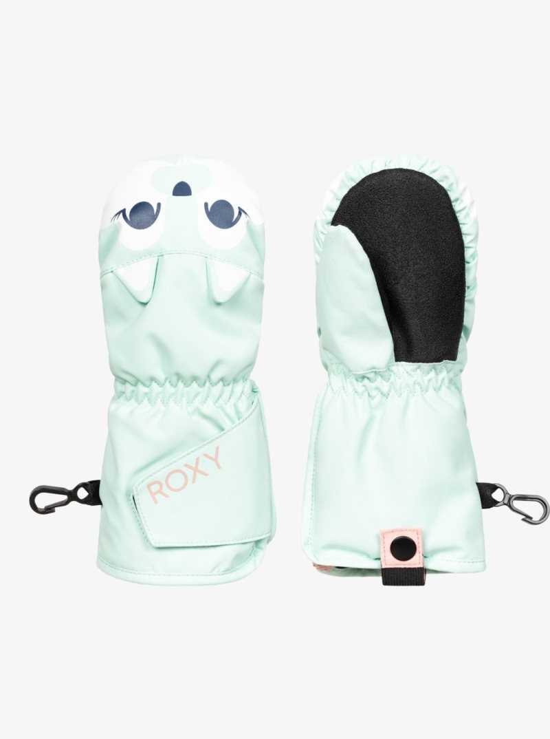 Roxy 2-7 Snows Up Mittens Fair Aqua | QJZVL-9103