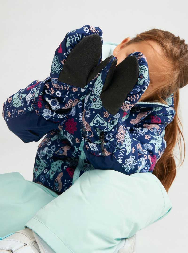 Roxy 2-7 Snows Up Mittens Medieval Blue Neo | TVOKM-0845