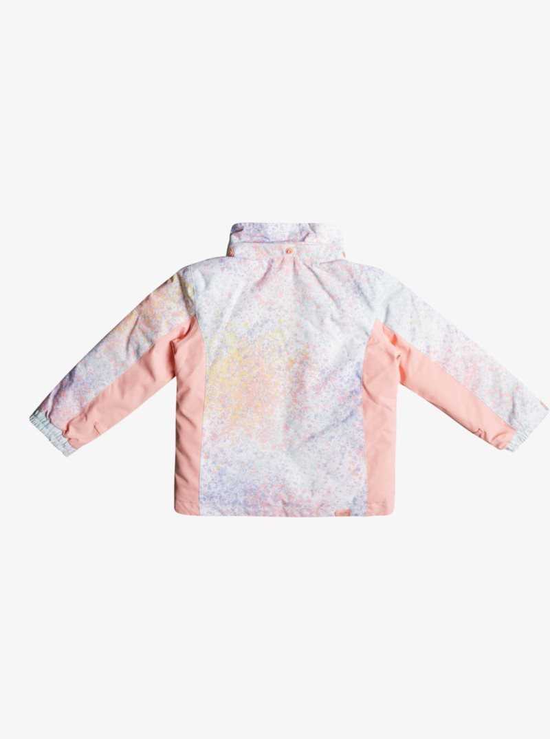 Roxy 2-7 Snowy Tale Insulated Snow Jacket Bright White Splash | RGLYQ-3902