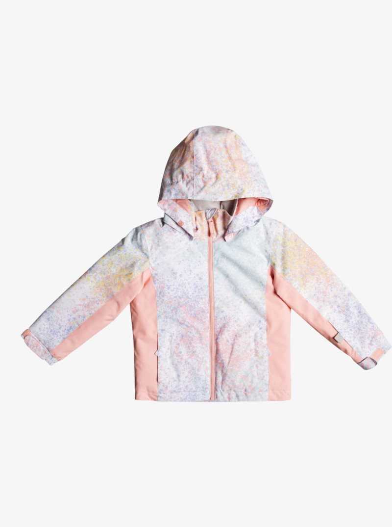 Roxy 2-7 Snowy Tale Insulated Snow Jacket Bright White Splash | RGLYQ-3902