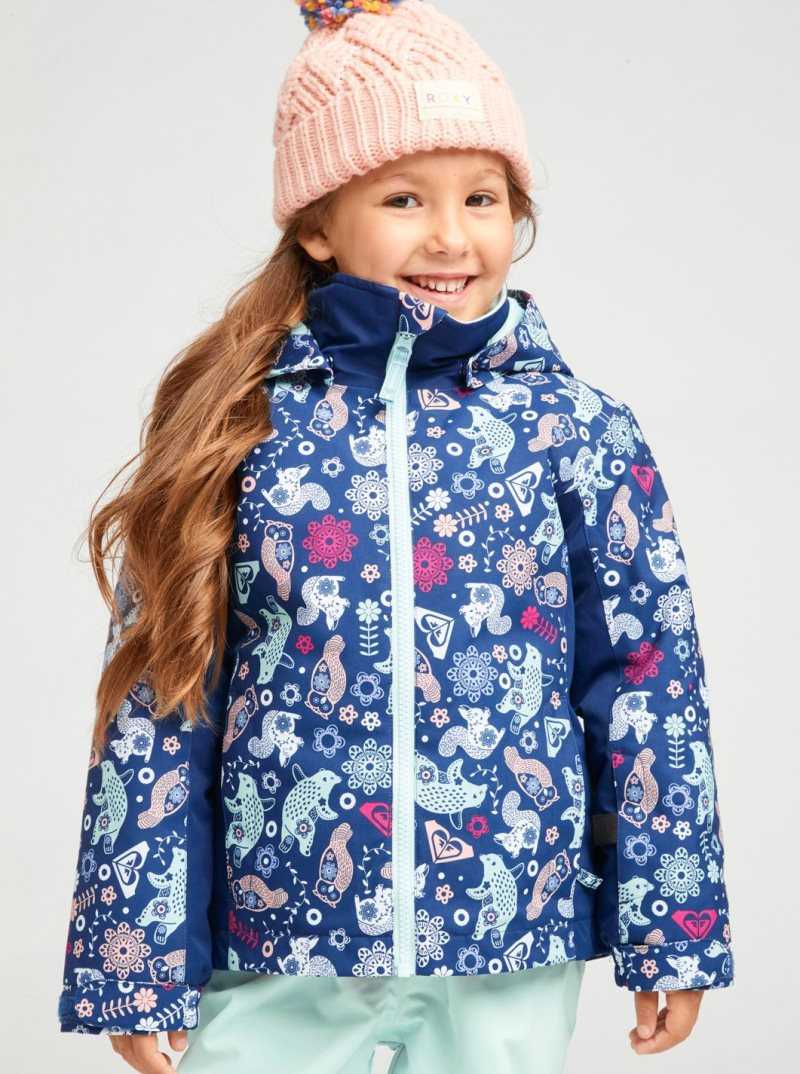 Roxy 2-7 Snowy Tale Insulated Snow Jacket Medieval Blue Neo | ZHKQG-4689