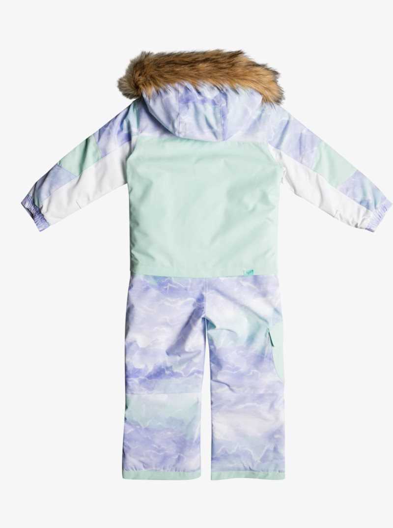 Roxy 2-7 Sparrow Jumpsuit Snow Suit Fair Aqua Seous Rg | YZAGU-5273