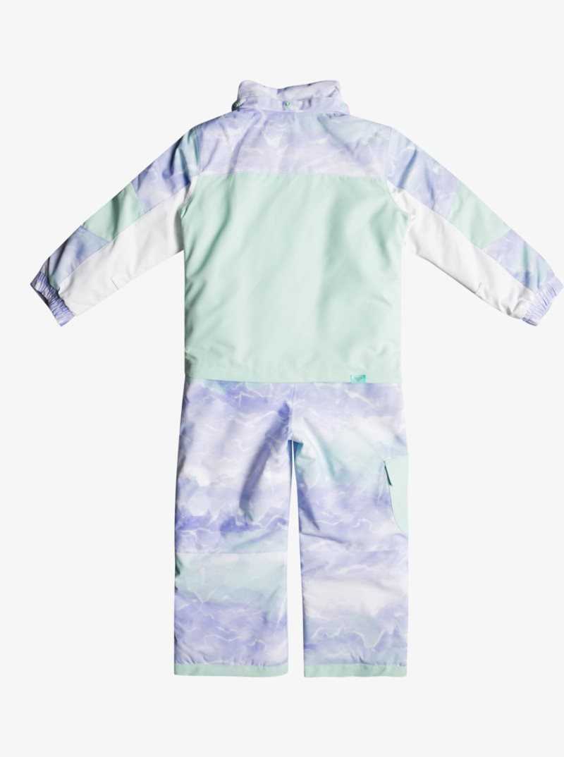 Roxy 2-7 Sparrow Jumpsuit Snow Suit Fair Aqua Seous Rg | YZAGU-5273