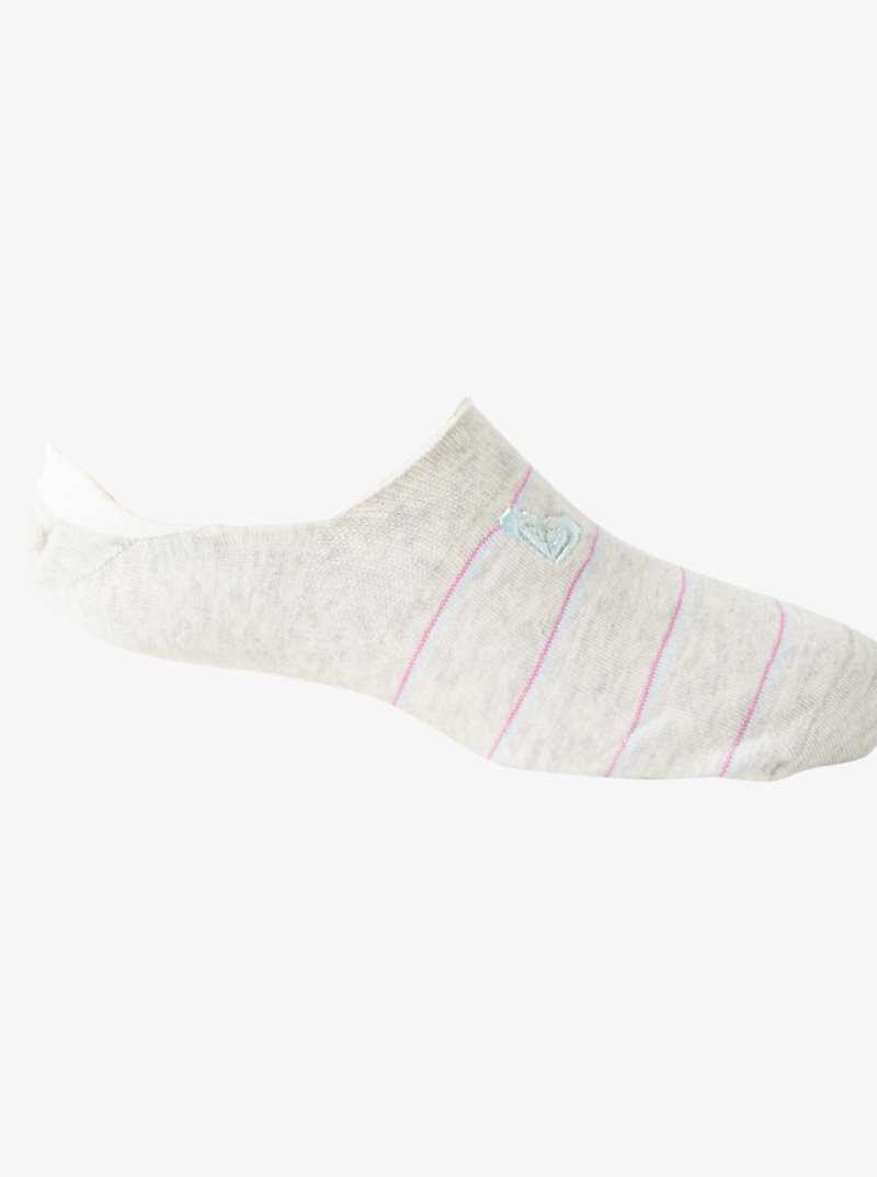 Roxy 3-Pack No-Show Socks Oatmeal Heather | VYKPW-1347