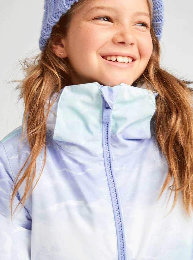 Roxy 4-16 American Pie Insulated Snow Jacket Fair Aqua Seous Rg | DMLWX-6413