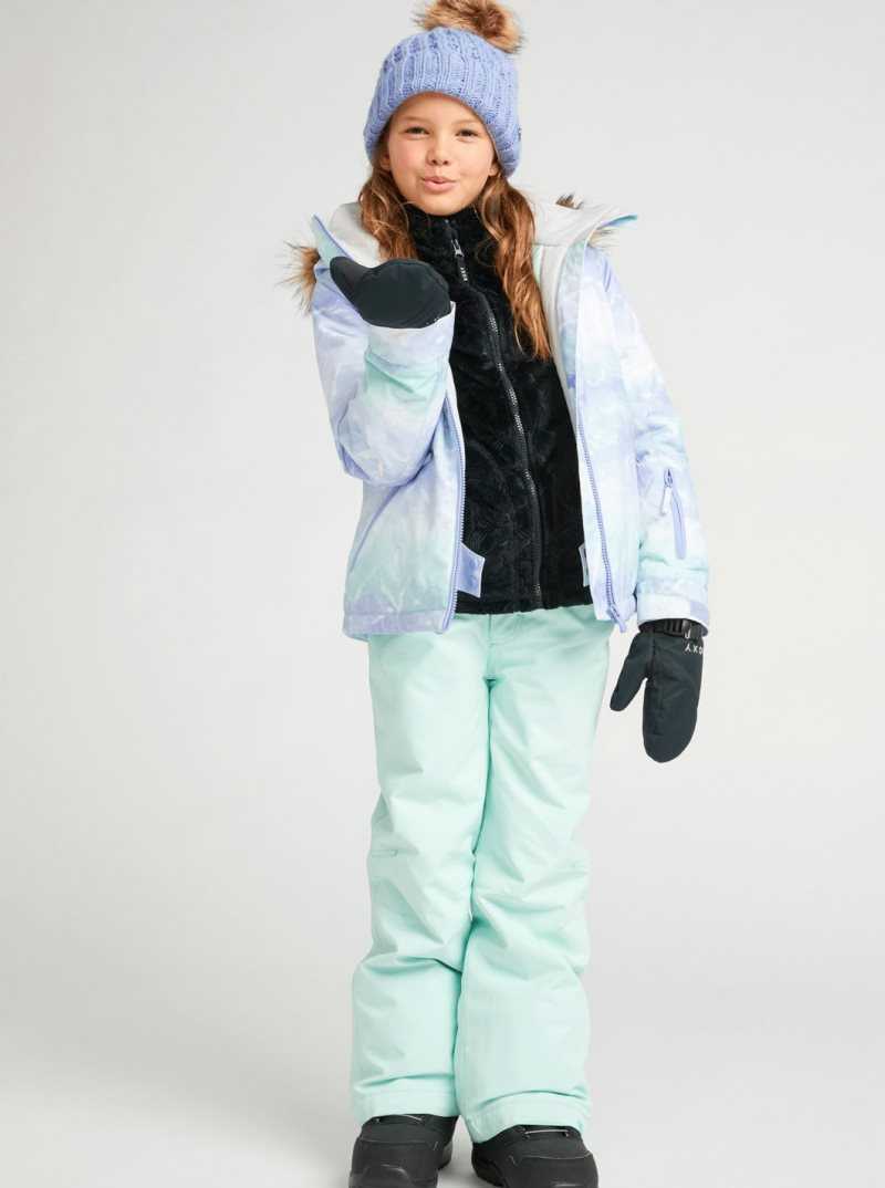 Roxy 4-16 American Pie Insulated Snow Jacket Fair Aqua Seous Rg | DMLWX-6413