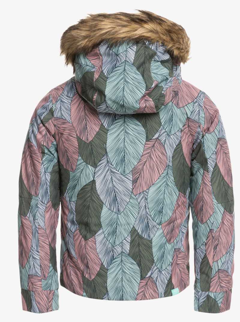 Roxy 4-16 American Pie Insulated Snow Jacket Fair Aqua La Palmeraie Rg | HJUPC-0461