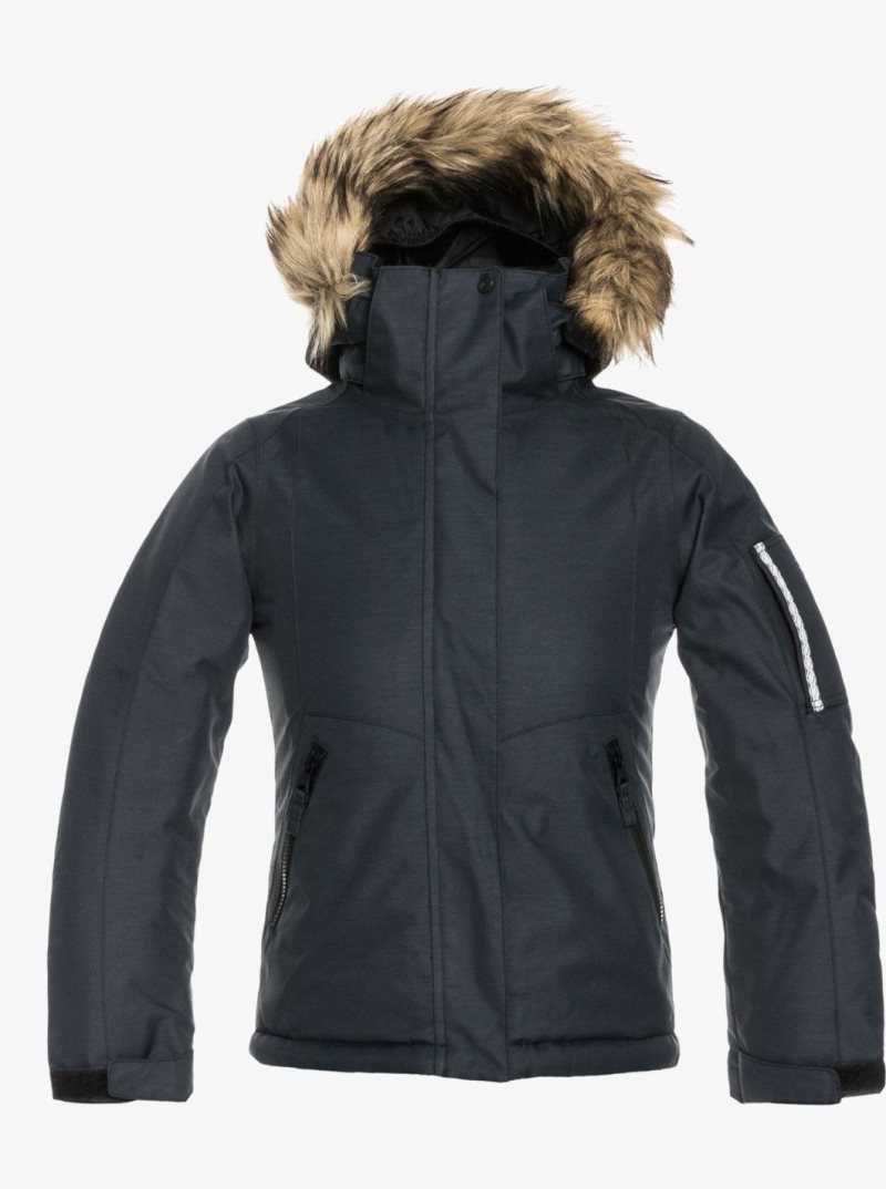 Roxy 4-16 Meade Snow Jacket True Black | JSRDI-8159