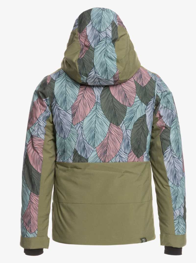 Roxy 4-16 Silverwinter Insulated Snow Jacket Fair Aqua La Palmeraie Rg | ECVWU-5627