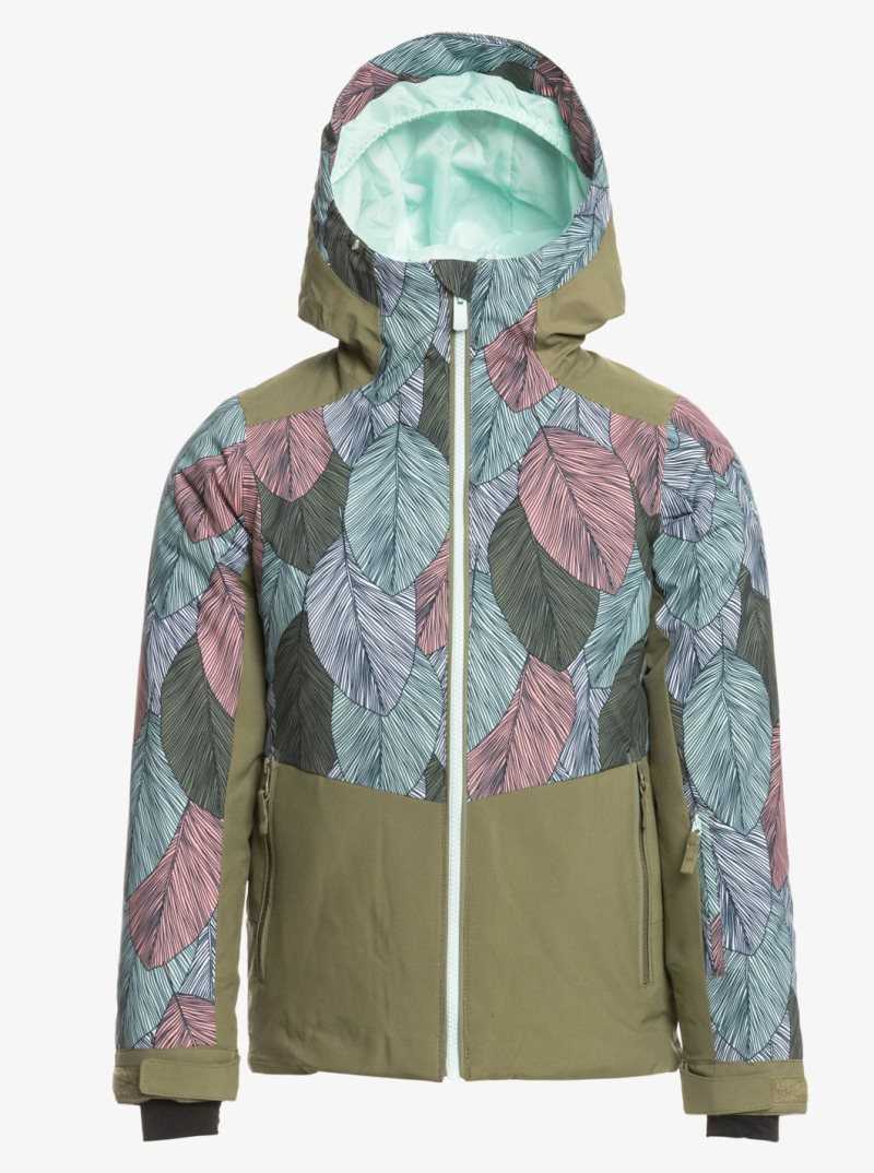 Roxy 4-16 Silverwinter Insulated Snow Jacket Fair Aqua La Palmeraie Rg | ECVWU-5627