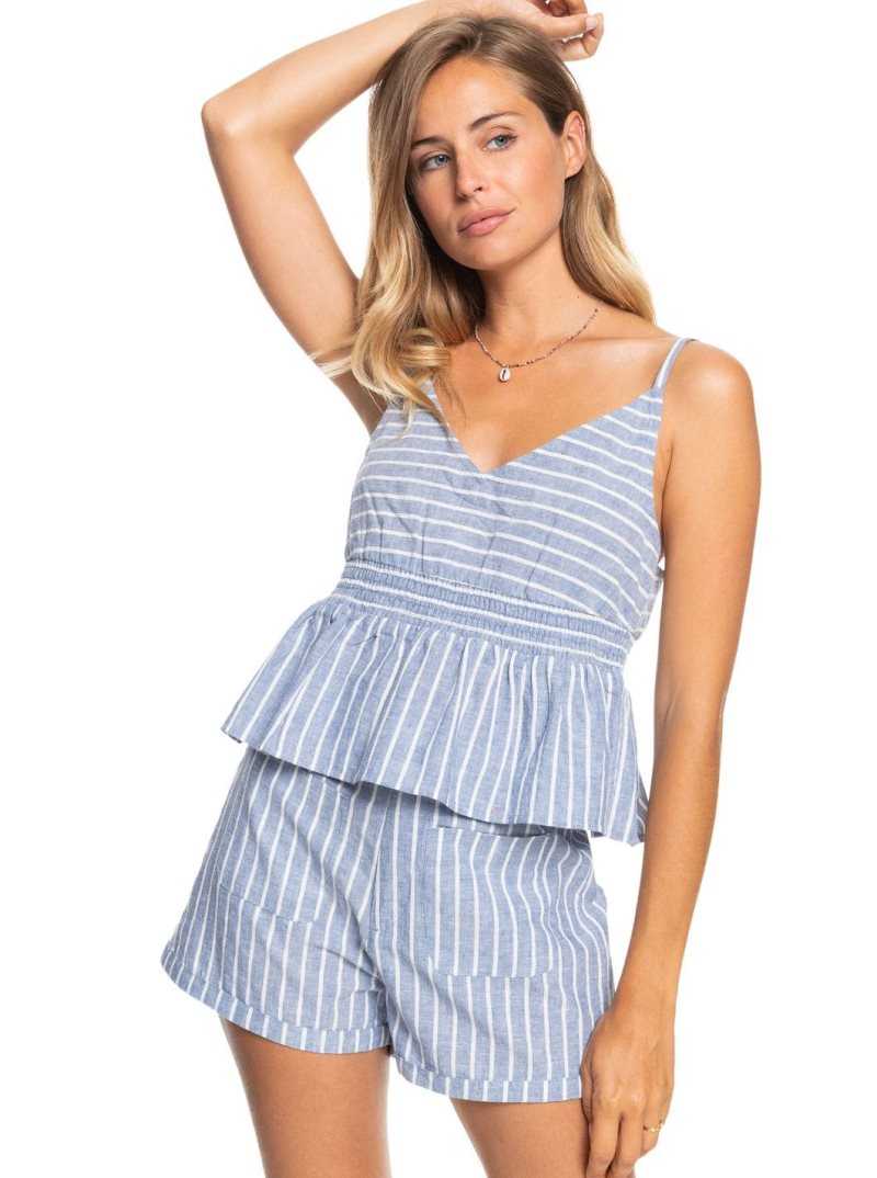 Roxy About Paradise Strappy Top Bijou Blue Coast To Coast | VEHSQ-2705