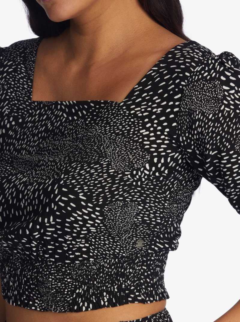 Roxy Abundant Swell Woven Top Anthracite Lovely Day | VBAHU-9670