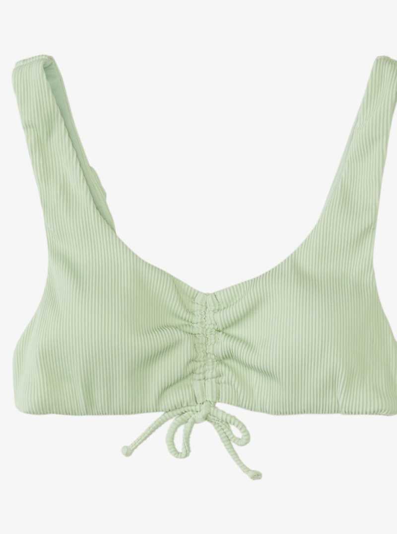 Roxy Active Athletic Bralette Bikini Top Pastel Green | SYIHT-4301