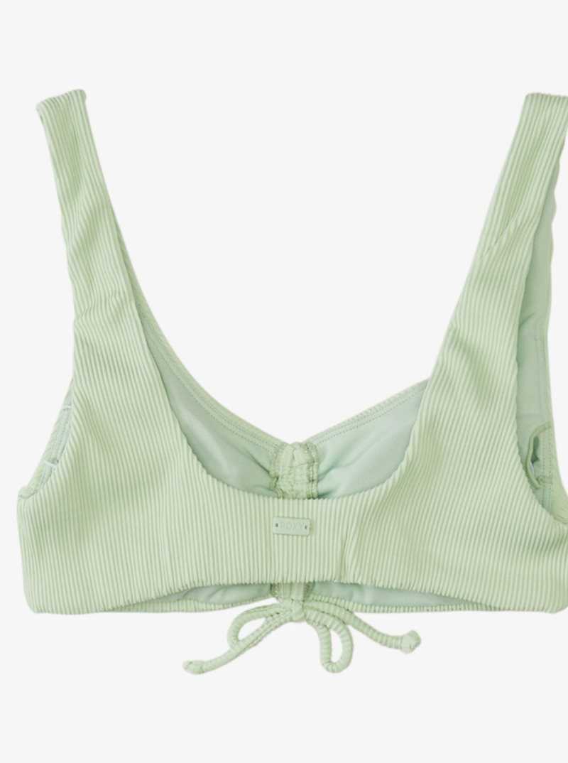 Roxy Active Athletic Bralette Bikini Top Pastel Green | USZBV-1546