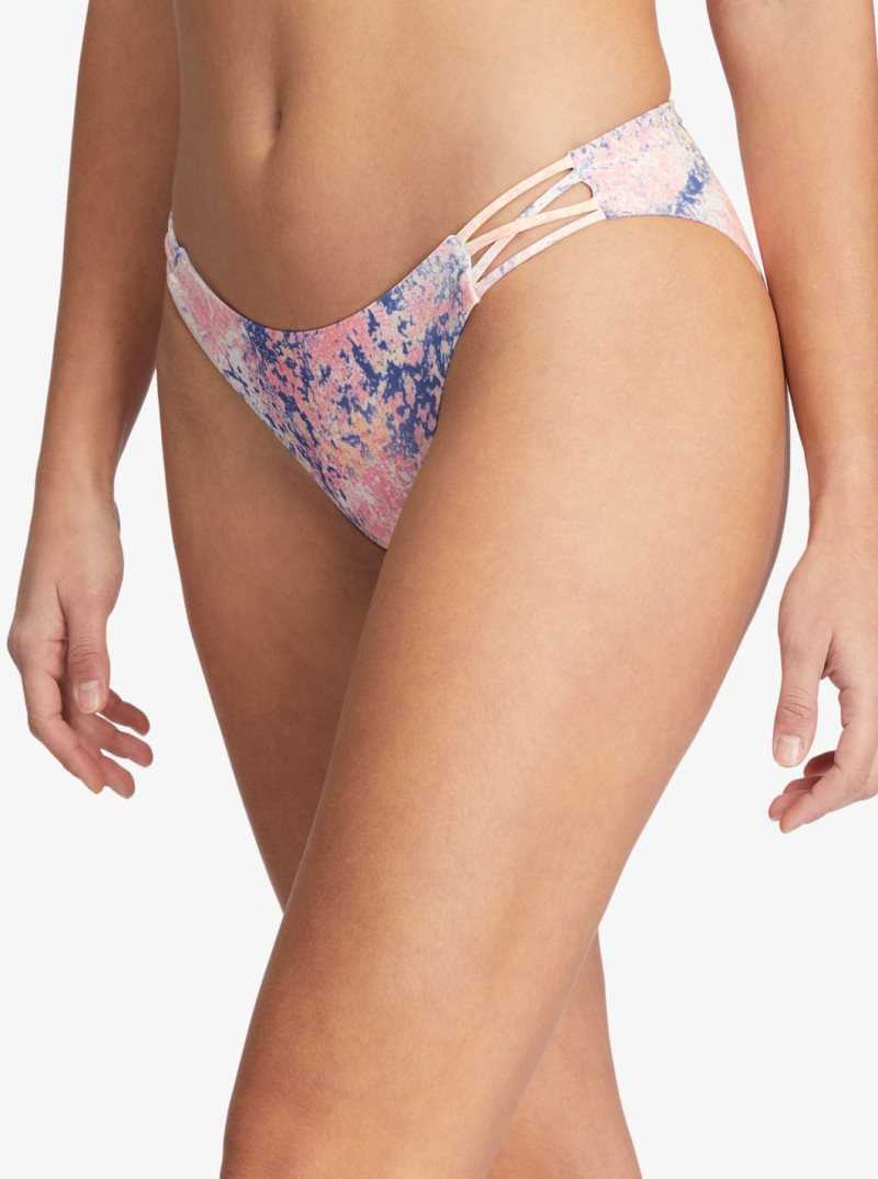 Roxy Active Full Bikini Bottoms Bright White Concrete Jungle | JWGFR-5031