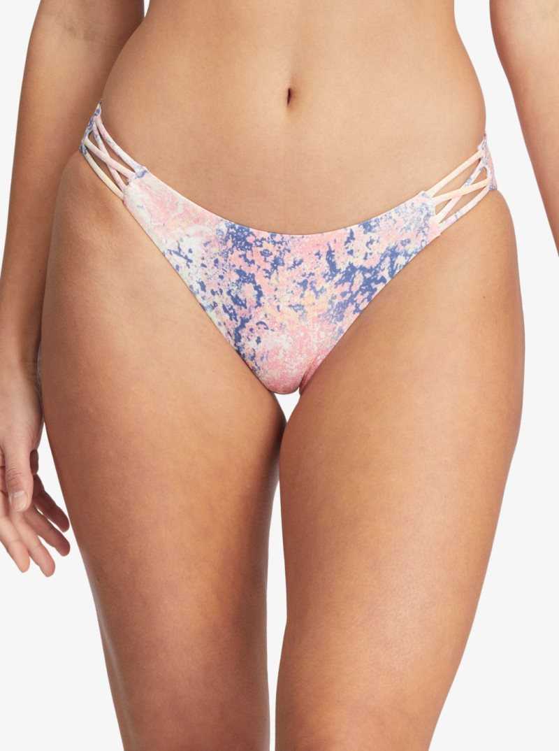 Roxy Active Full Bikini Bottoms Bright White Concrete Jungle | POQDE-8734