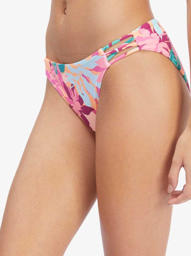 Roxy Active Full Bikini Bottoms Cantaloupe Tropi Palm | GMUEH-3075