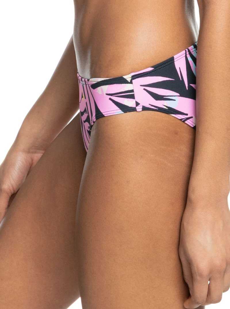 Roxy Active Hipster Bikini Bottoms Anthracite Zebra Jungle | WFCPH-9752