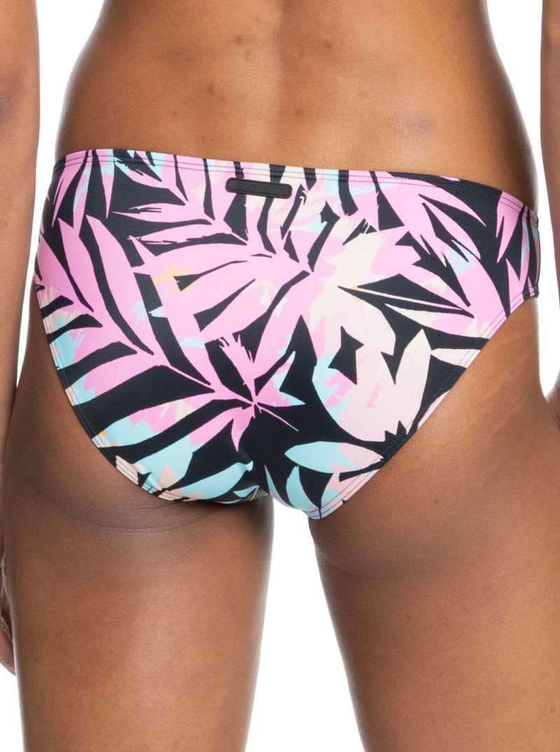 Roxy Active Hipster Bikini Bottoms Anthracite Zebra Jungle | WFCPH-9752