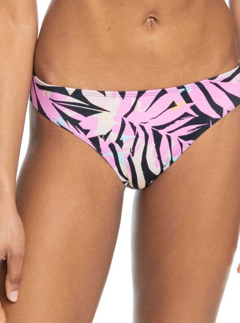 Roxy Active Hipster Bikini Bottoms Anthracite Zebra Jungle | WFCPH-9752