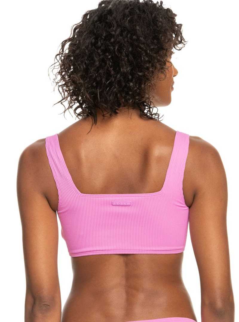 Roxy Active Rib Bralette Bikini Top Cyclamen | LROMT-4573