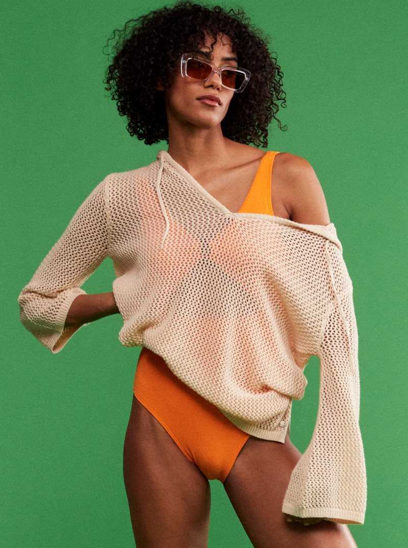 Roxy After Beach Break Poncho Hoodie Tapioca | EQJPM-4985