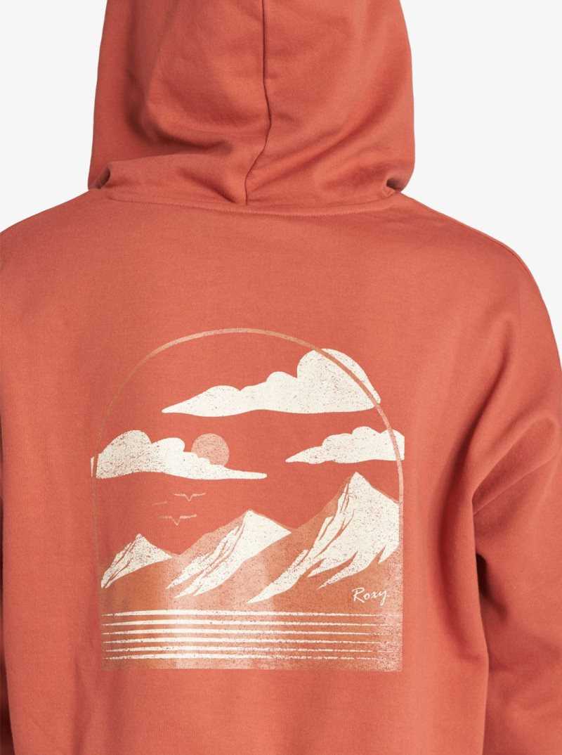 Roxy Afternoon Hike Pullover Hoodie Baked Clay | CJHUM-4967