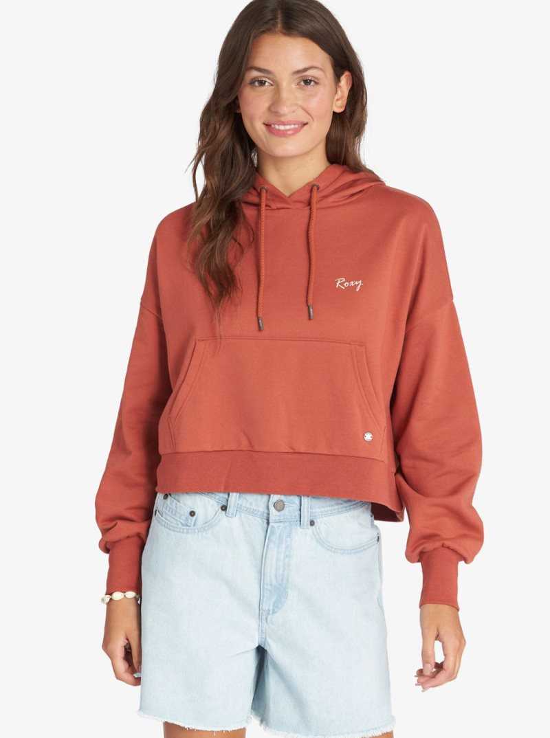 Roxy Afternoon Hike Pullover Hoodie Baked Clay | CJHUM-4967