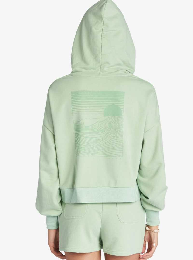 Roxy Afternoon Hike Pullover Hoodie Sprucetone | TDWKX-0418