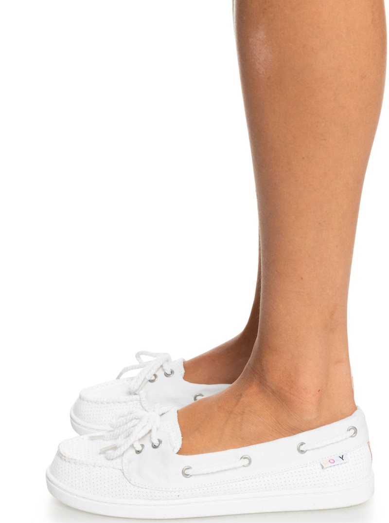 Roxy Ahoy Shoes White | IDTVW-7658