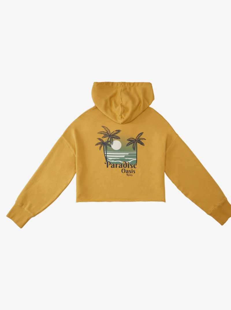 Roxy Aloha Island Sweatshirt Ochre | GZWFJ-5204