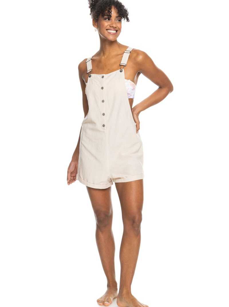 Roxy Back To Goodbye Short Overalls Tapioca | BLOJD-0416