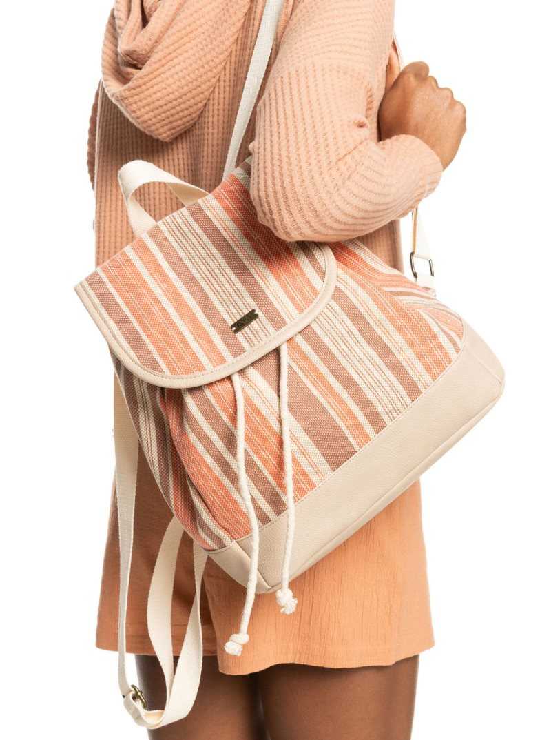 Roxy Banana Palm Backpack Beach Backpack Cork Matak Stripe | QCSVI-3082