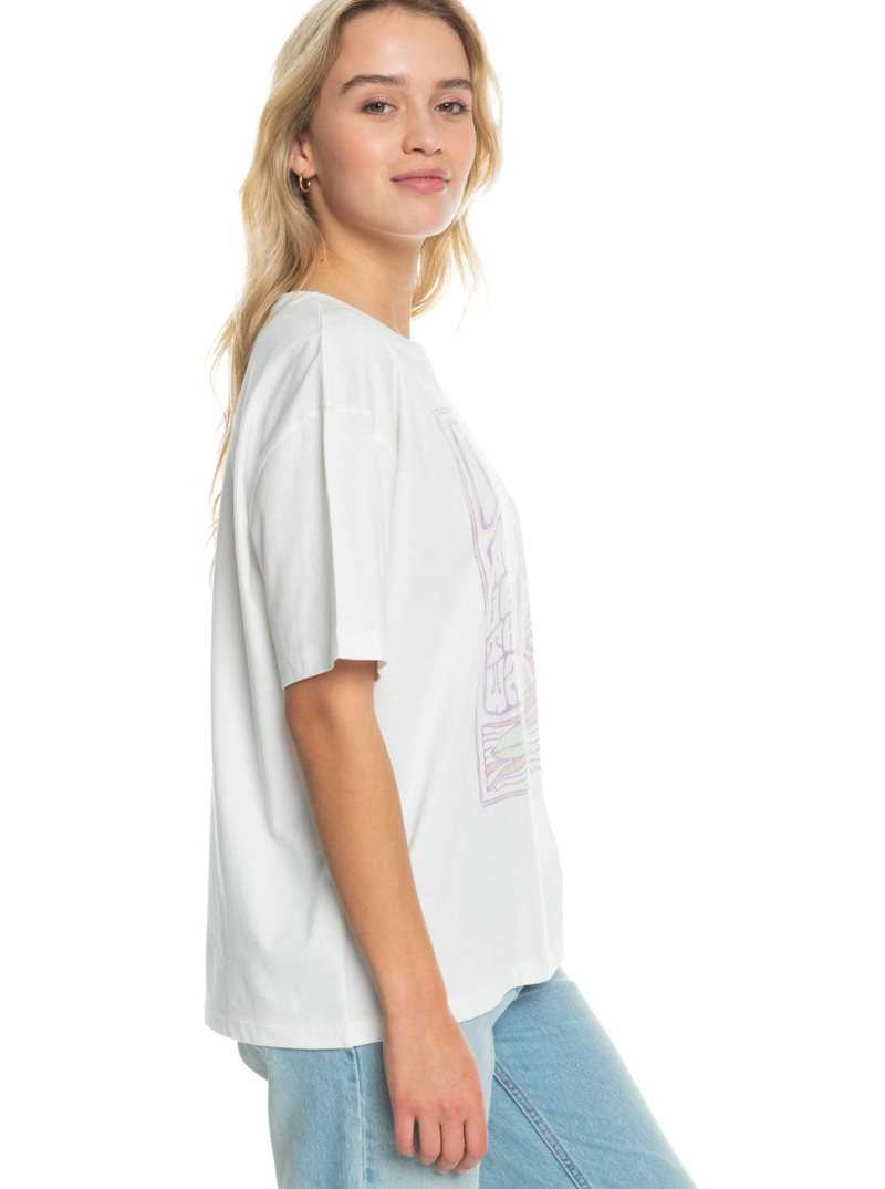 Roxy Barrel Day T-Shirt Snow White | ZODJH-1826