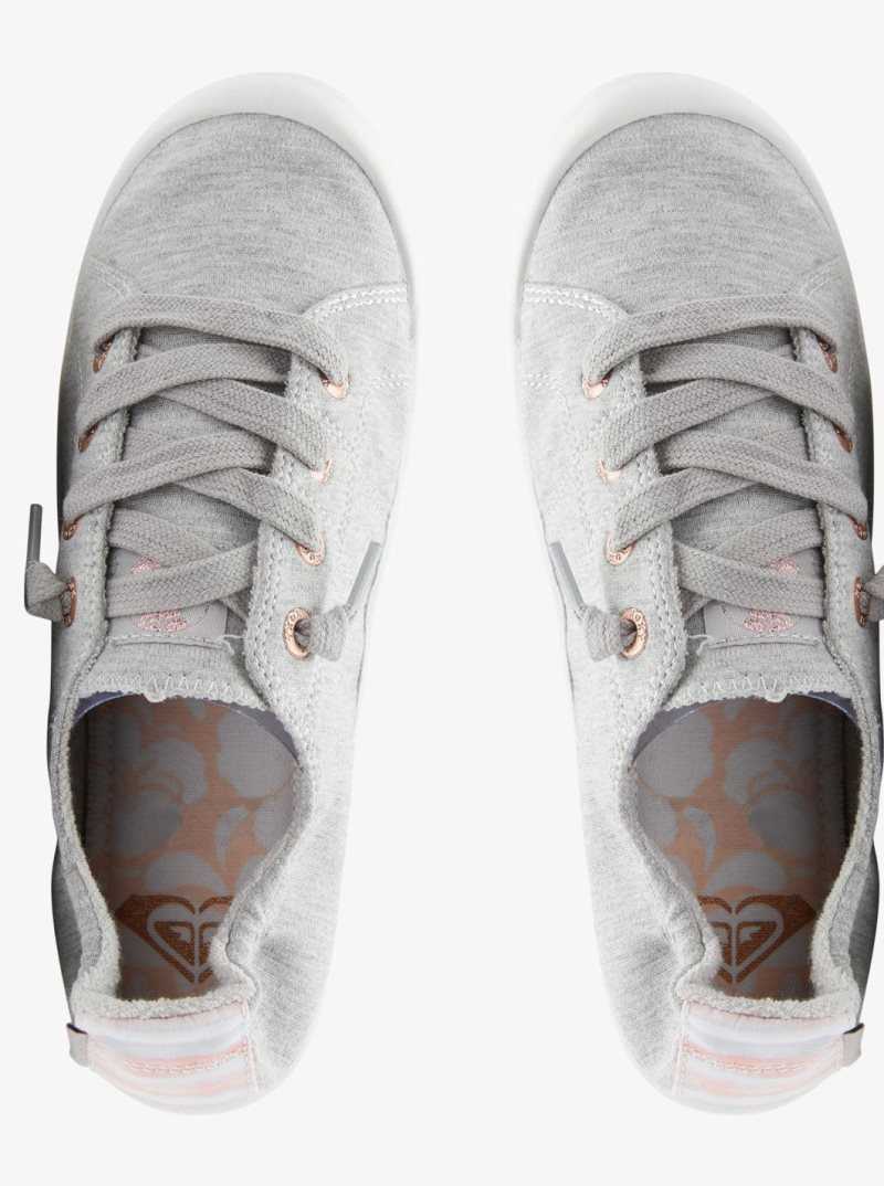 Roxy Bayshore Shoes Heather Grey/White | ANQBF-1768