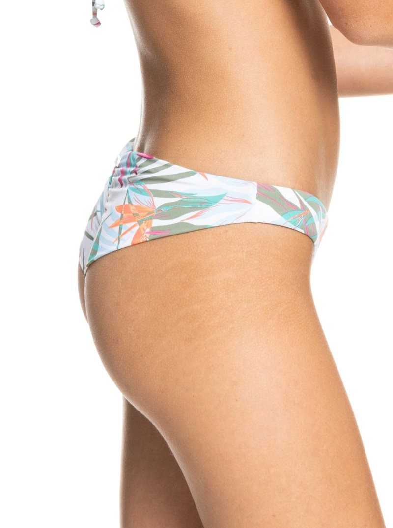 Roxy Beach Classics Cheeky Bikini Bottoms Bright White Floral Of Paradis | KYLFH-6783