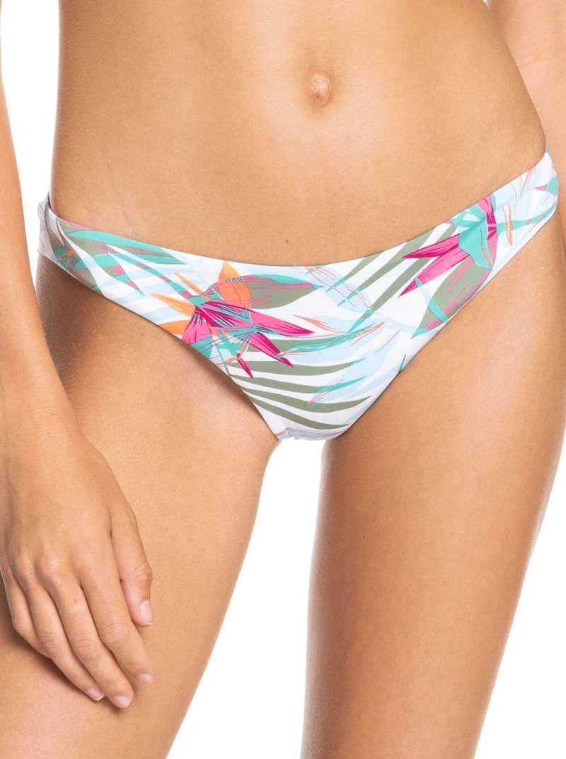 Roxy Beach Classics Cheeky Bikini Bottoms Bright White Floral Of Paradis | KYLFH-6783