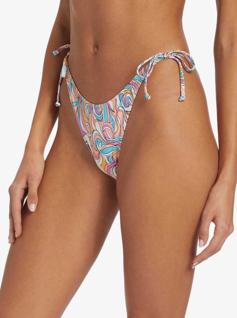 Roxy Beach Classics Cheeky Bikini Bottoms Swirly Daze | OBIGQ-2689