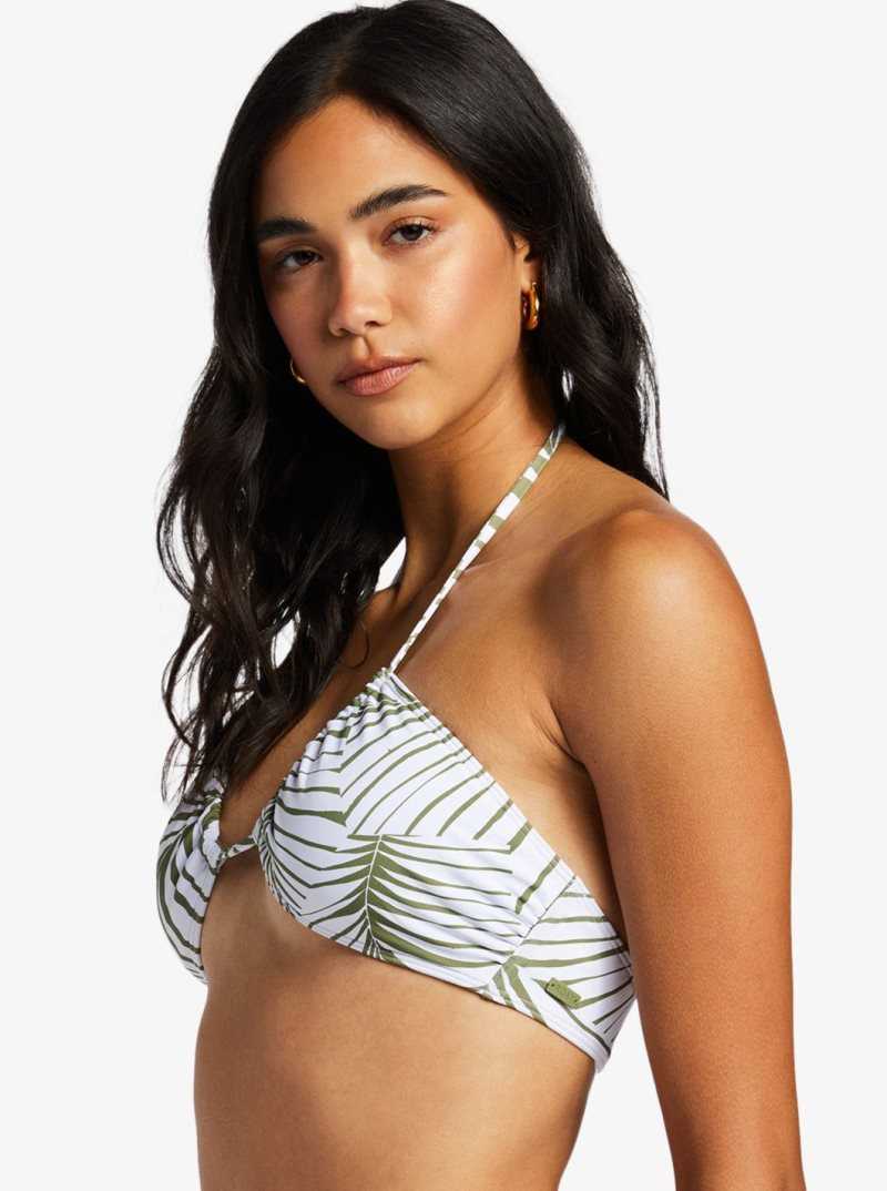 Roxy Beach Classics Fashion Triangle Bikini Top Palm Tree Dreams | CVOLI-6097