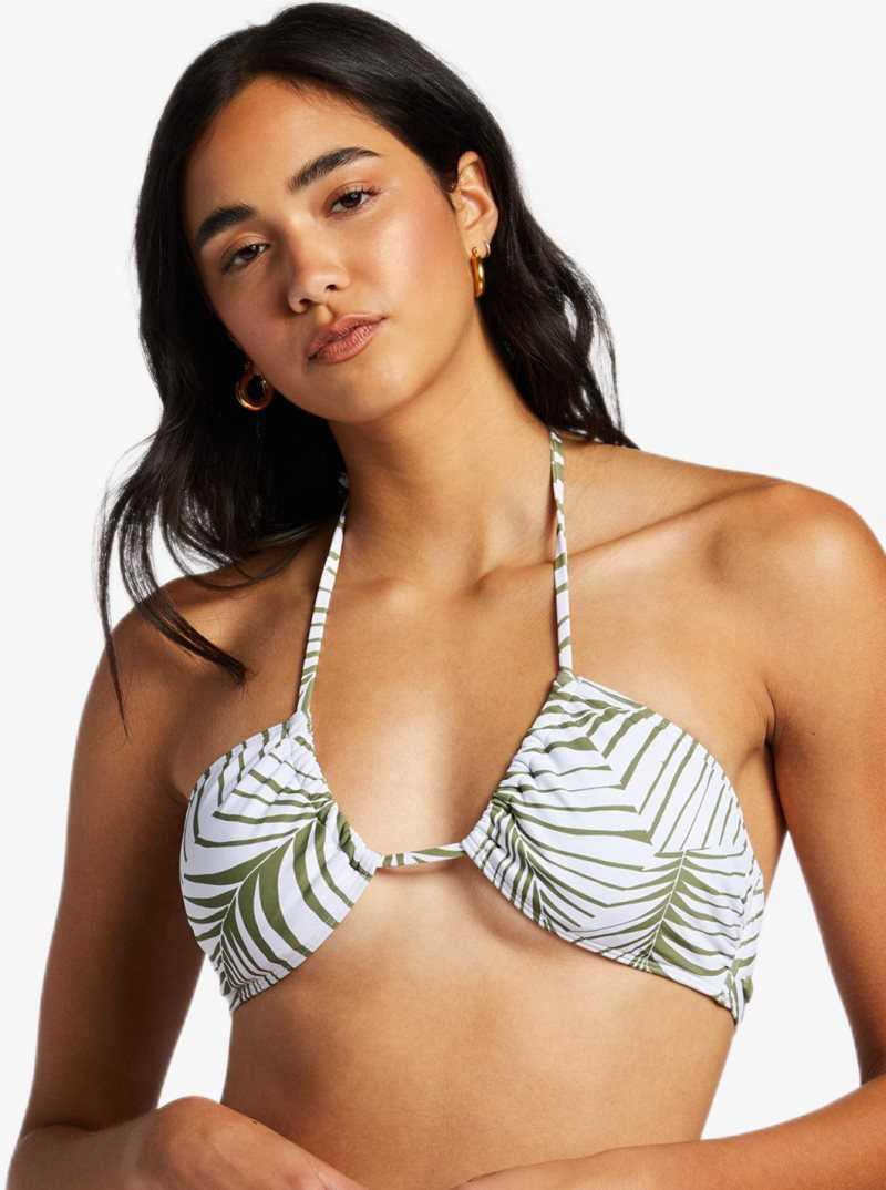 Roxy Beach Classics Fashion Triangle Bikini Top Palm Tree Dreams | CVOLI-6097