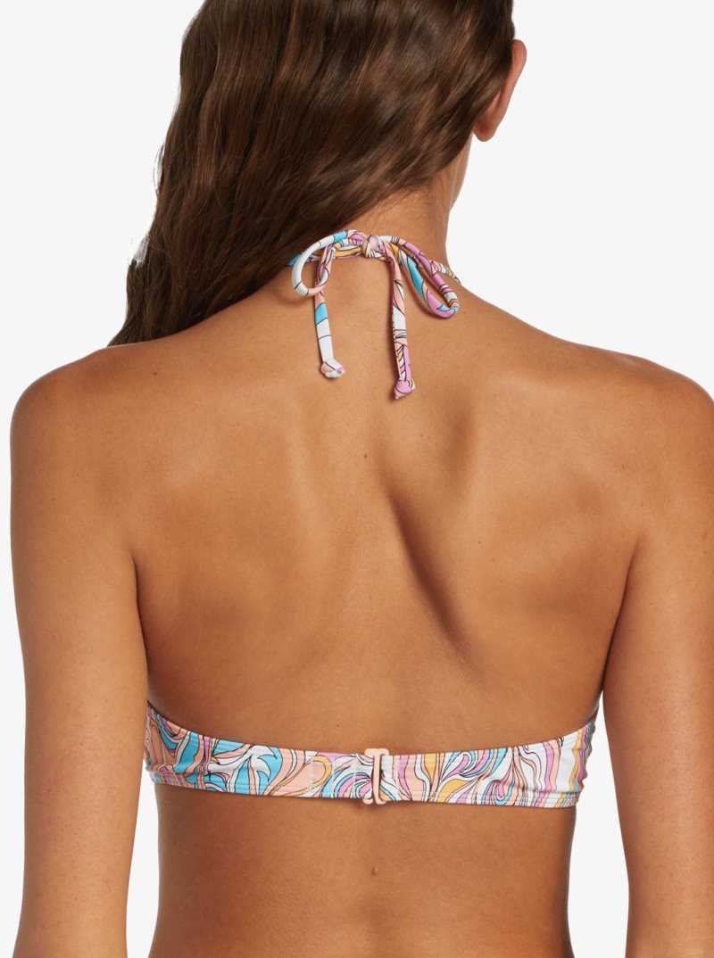 Roxy Beach Classics Fashion Triangle Bikini Top Swirly Daze | VAEMD-0745