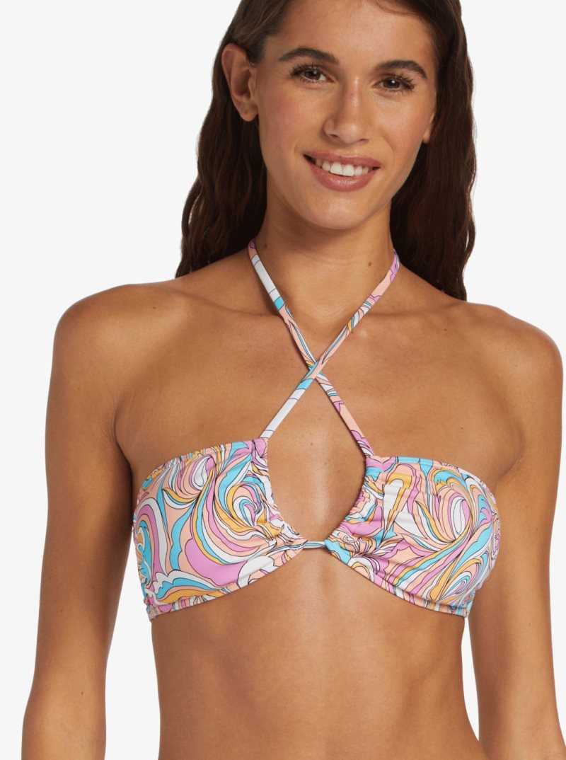 Roxy Beach Classics Fashion Triangle Bikini Top Swirly Daze | VAEMD-0745