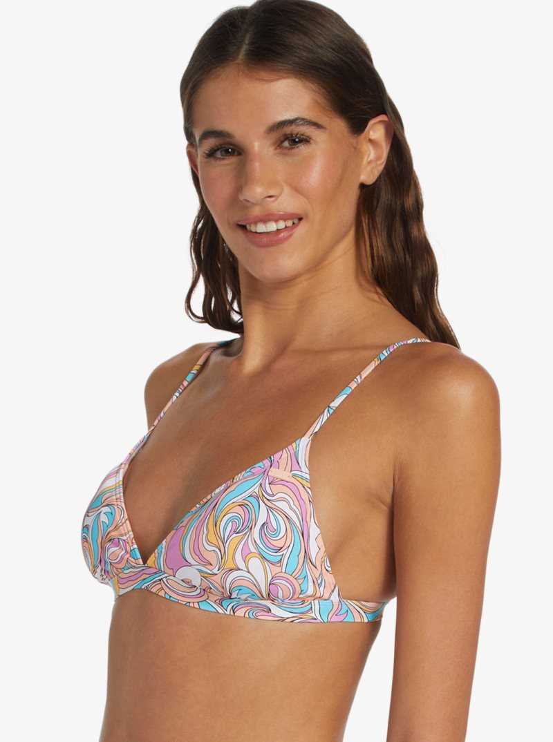 Roxy Beach Classics Fixed Triangle Bikini Top Swirly Daze | EFXVA-4837