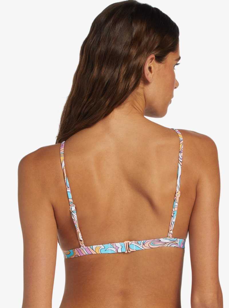 Roxy Beach Classics Fixed Triangle Bikini Top Swirly Daze | EFXVA-4837