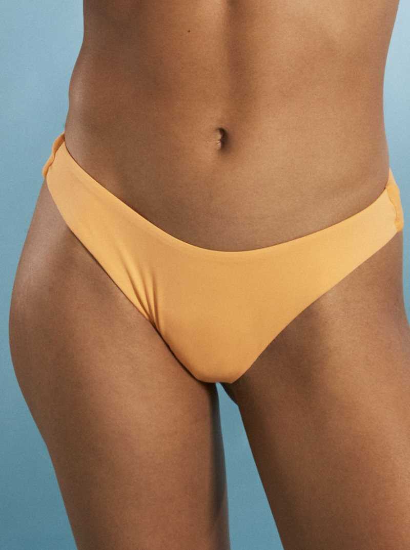 Roxy Beach Classics High Leg Bikini Bottoms Mock Orange | PASNE-1735