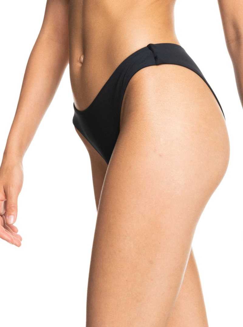 Roxy Beach Classics High Leg Bikini Bottoms Anthracite | UBFAQ-3957